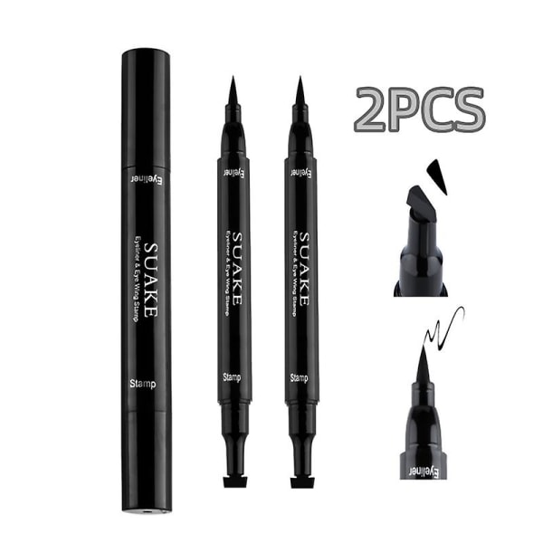2st Big Seal Stamp flytande eyelinerpenna, vattentät, svettbeständig snabbtorkande svart eyeliner-penna med eyeliner Kosmetik