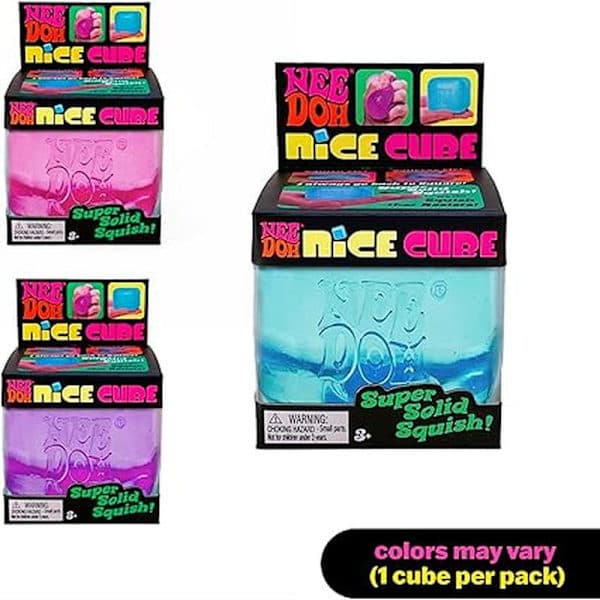 Schylling Nice Cube Nee Doh Stressbold - Sensorisk Legetøj, Needoh Fidget Legetøj, Angst- og Stresslindring, Sensoriske Bolde, Ikke-giftig Dej