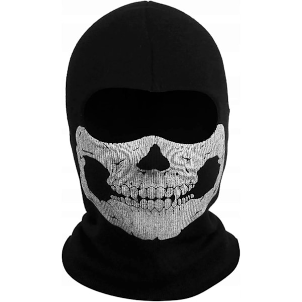 Aavemaske Kallo Balaklava MW2 Luurankoasu Täyspäinen Hiihto Snood Maski Neulotu Windproof Pyöräluistelu Moottoripyörä Lumilautailu Ulkoilma Urheilu