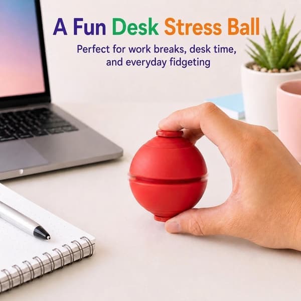 Tryk og drej Fidget Squishy Stressbold Legetøj - HelixCore orange
