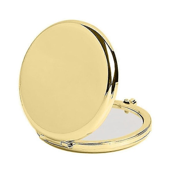 Kompakt Sminkspegel För Män, Kvinnor Och Flickor, Eleganta Kosmetiska Resespeglar För Ficka, Plånbok Eller Handväska, Bärbar Liten Spegel -ZHENV golden