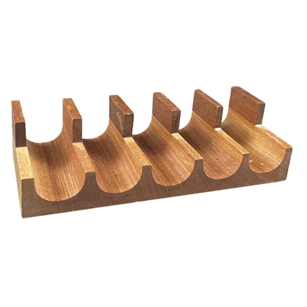 Puinen sushiteline, sushitarjoilulautanen, tarjoiluastian teline, tacoteline ravintolaan Wood 5 Grid