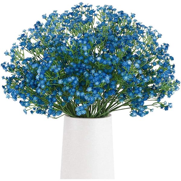 6 st konstgjorda Baby's Breath Gypsophila blombuketter Real Touch Blommor för bröllop Fest DIY Krans Blomsterarrangemang Heminredning