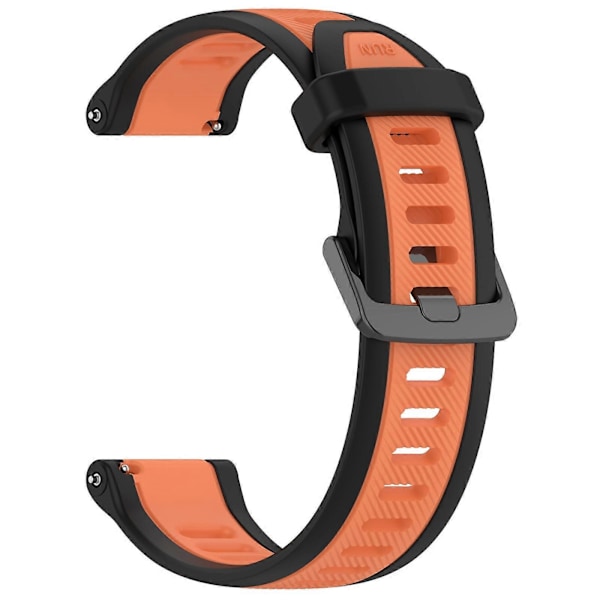 22mm Silikone Urrem Til Garmin Vivoactive 4 Orange Black
