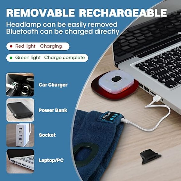 LED-valo Bluetooth-pipo, retkeilyyn ja juoksuun