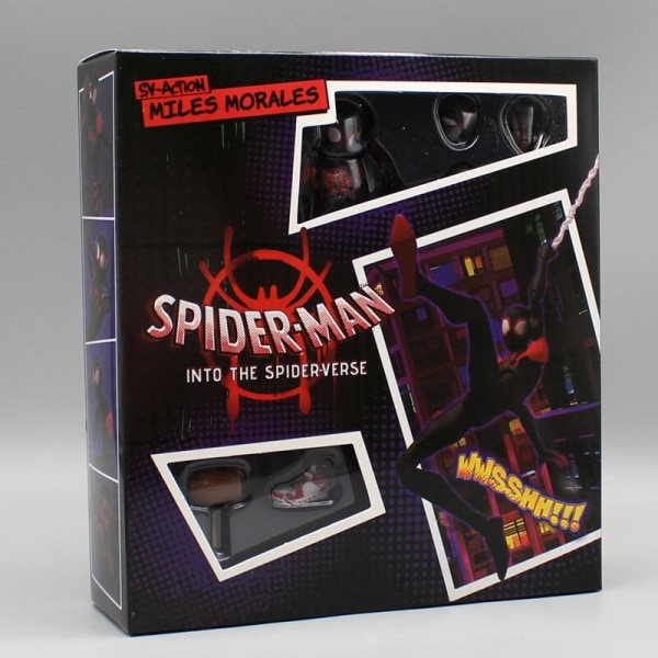 Marvel Legends Sentinel Spiderman Actionfigur Spider-Verse Miles Sv Shf Morales Peni Parker Animefigurer Statue Toys - Black