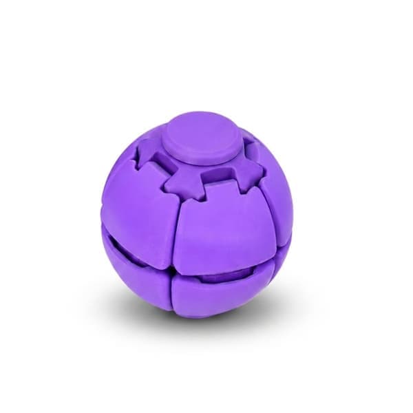 Push and Spin Fidget Squishy Stress Ball Toy - HelixCore purple