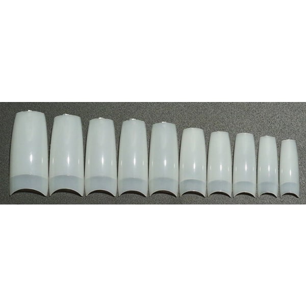 500 st nagelspetsar lösa naglar akryl nagelspetsar - Milk white