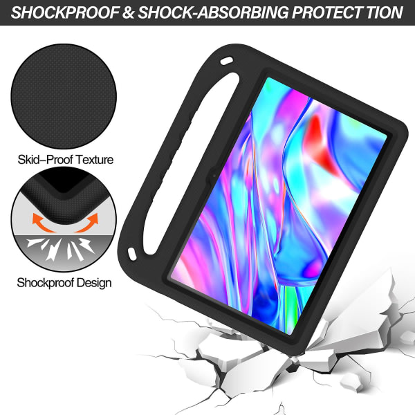 Lenovo M10 Plus 3rd Gen 10.6 veske 2022, Kids Eva Handle Stand Støtsikkert deksel for Lenovo Tab M10 Case Gen 3 Tb125fu/tb128fu/tb125xu