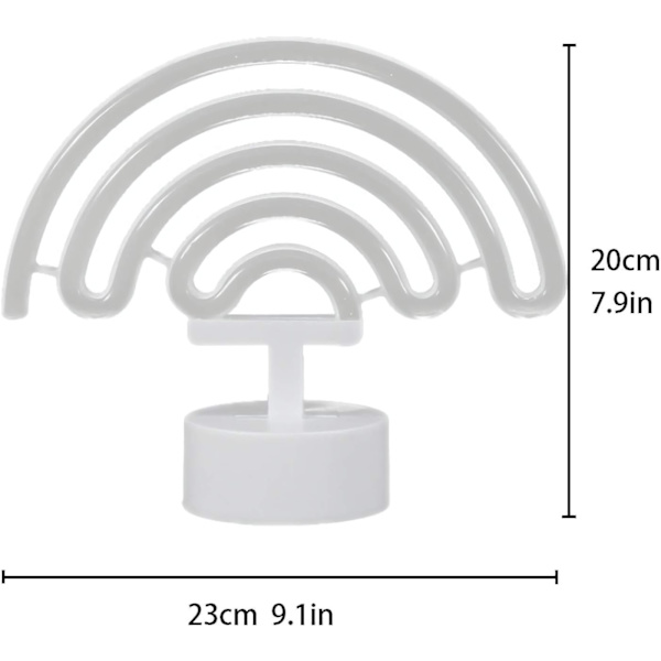 Regnbue Neon Lys Regnbue Lampe Regnbue Gaver til Kvinder USB/Batteridrevet Neon Regnbue Lys Regnbue Gaver til Piger Neon Lys