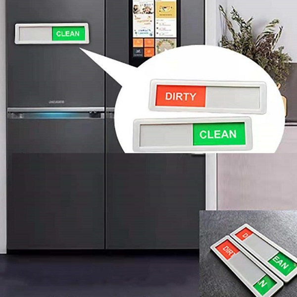 Oppvaskmaskinmagneter Rent Skittent Skilt Magnet Oppvaskmaskin Magnetisk Klistremerke Indikator - null - 3