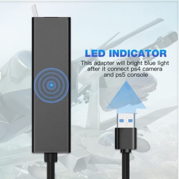 Mini kameraadapter for PS5 til PS VR Adapterkabel svart