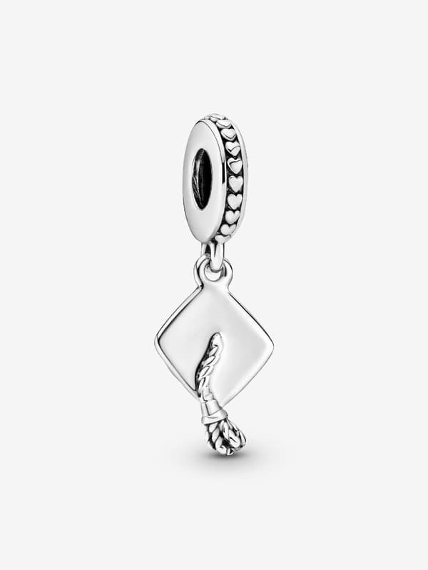 Crowning Dreams - Guld Studentmössa Berlock - DIY Examenspresent Sterling Silver
