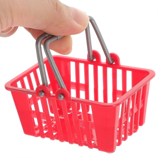 15 stk Mini Supermarked Kurv Mini Handlekurv Mini Hus Handlekurv Mini Diverse Kurv