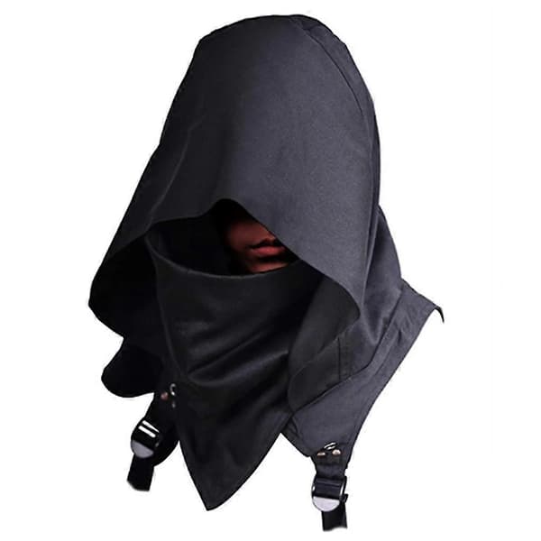 Rogue Cowl Middelalderhette Rogue Knight Cosplay Rogue Rollespill Black