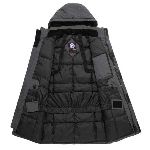 MÆND Tyk Vinterjakke, Varm Parka med Hætte Sort Black L