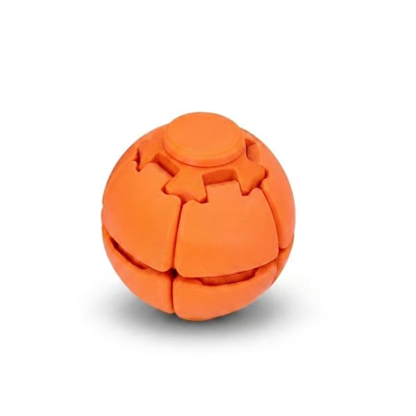 Push and Spin Fidget Squishy Stress Ball Toy - HelixCore orange