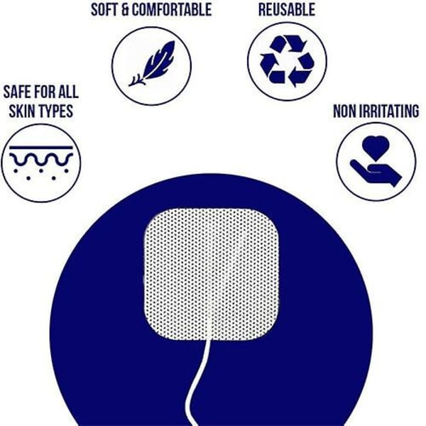 10 stk. Erstatnings TENS Elektrode Pads EMS For Intensity Twin Stim III Enhet