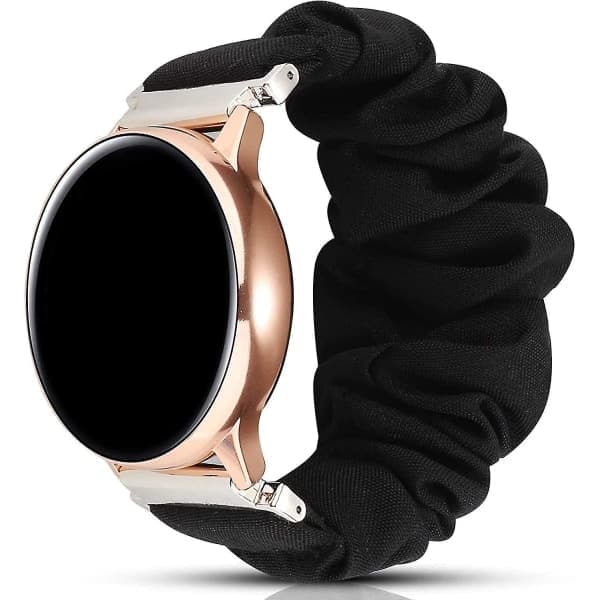 Passer til Samsung Galaxy Watch Active 2 40mm/44mm armbånd kvinner menn, feminint elastisk stretchstoff erstatningsrem
