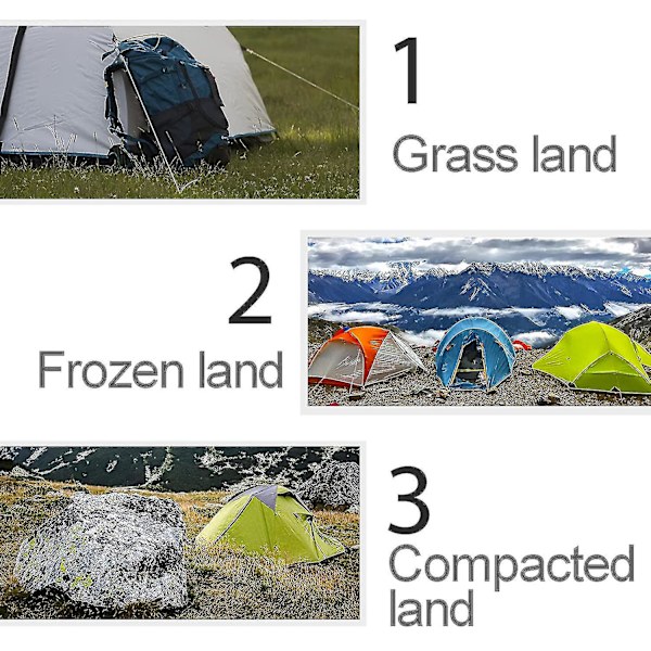 12 Pak Teltspænder - Udendørs Teltskyggegardin Jordspids Aluminium Legering Camping Camping Trekantet Bold Teltspids Med Reb 18cm Ferie