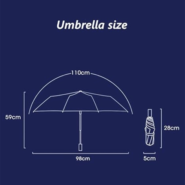 Foldbar Parasol med Sort Klæbemiddel, UV-beskyttelse, Personlig Kreativ Paraply (Farve: Olivengrøn)