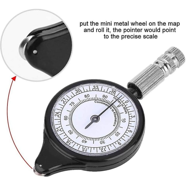 Curvimeter Kart Curvimeter, Curvimeter Kompass, Opisometer Diance Kalkulator Kartmåler Kompass Vandring Hy