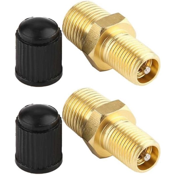 Ventil til påfyldning af luftkompressortank, 2 stk. 1/8\" Npt messingventilfittings