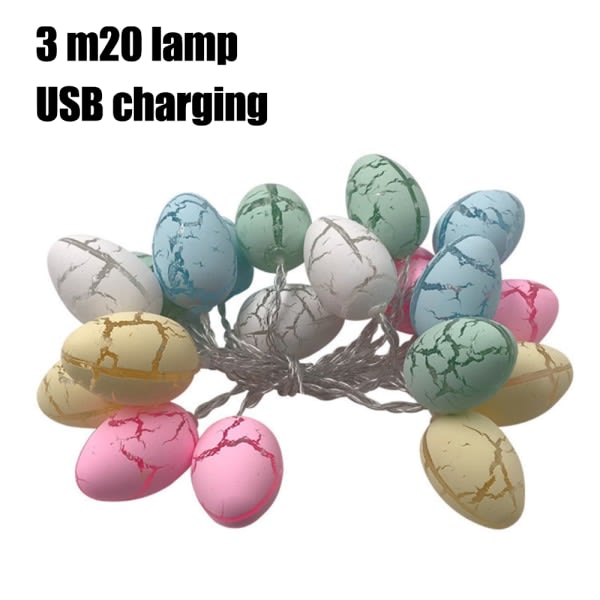 Easter Egg Light String Fairy Cracked Egg Lamp Party kotiin