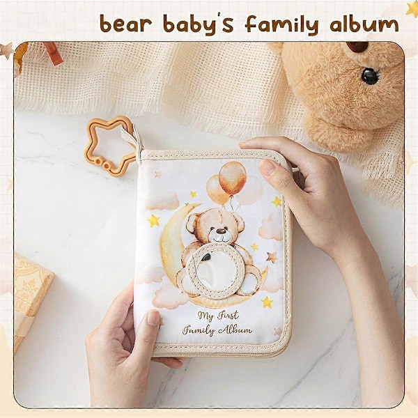 Baby Fotoalbum - Myk Babybok Første År Baby Fotoalbum Holder 4x6 tommer Bilder for Minner