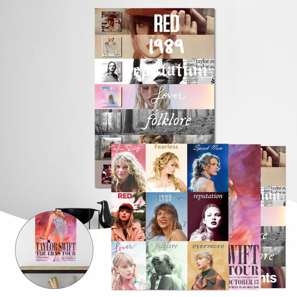 Singers Taylors Swifts Plakat Personliggør hængende ornament Ideel gave til Swifties - D