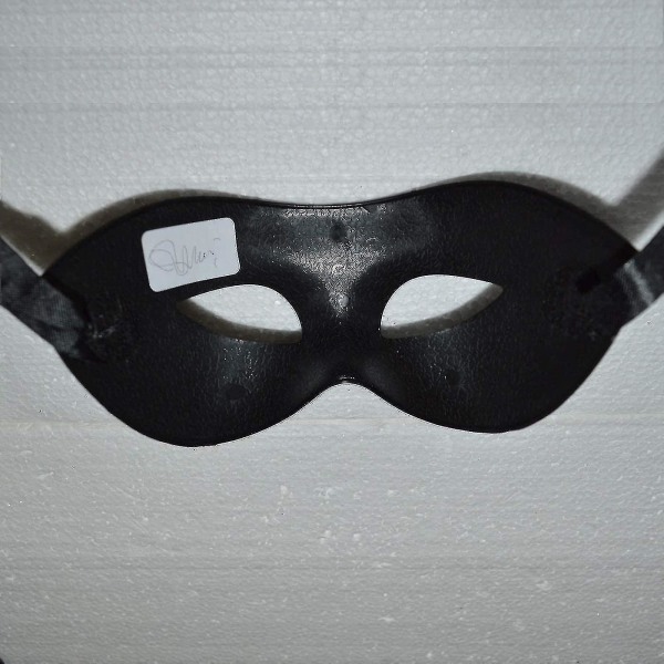 2* maske, sort mat klassisk venetiansk maske, maskerade, burlesk boldfest (sort One Size)