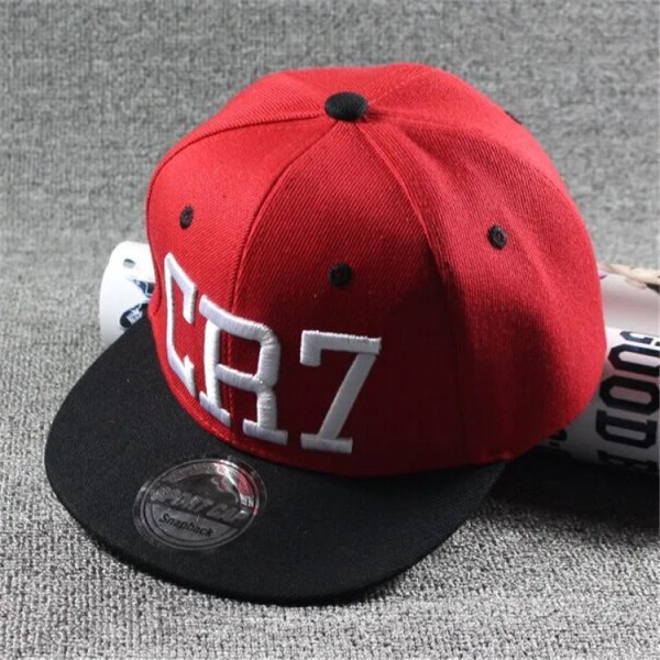 Ny mote for barn Ronaldo Cr7 Neymar Njr Cap Hat Boys Girls Kids Messi Snapback Hats Hip Hop Caps Gorras - rode CR7