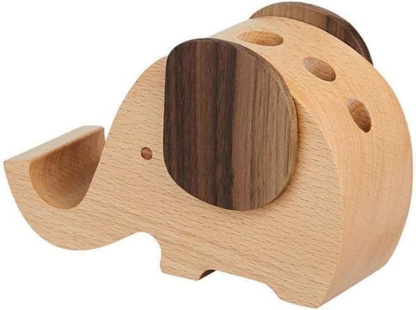 Træ Elefant Penneholder