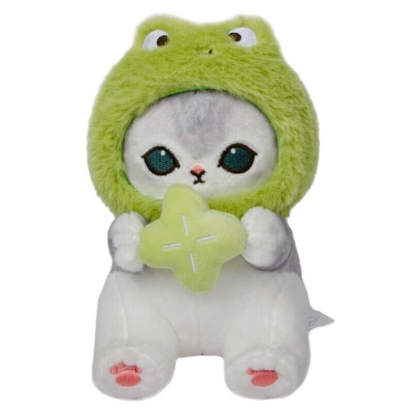 Mofusand Cat Forest Series Plys Legetøj Blødt Pp Bomuldsfyldning Elskværdig Tegneserie - Frog