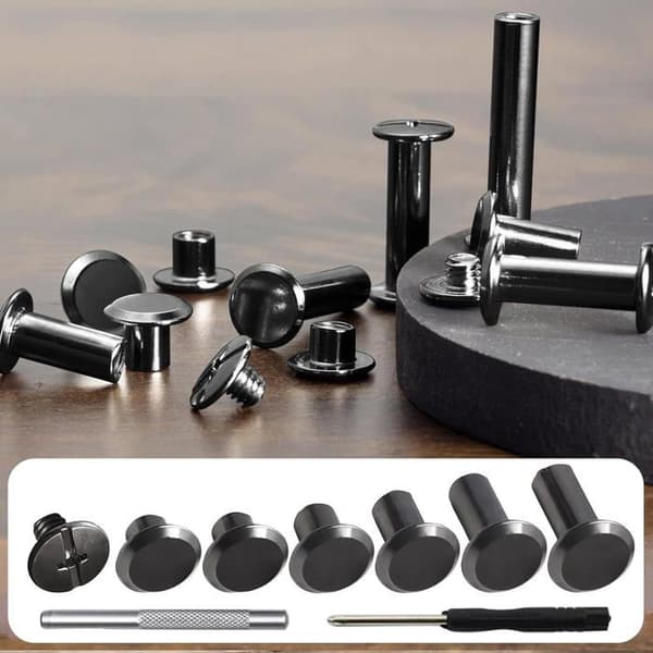 Chicago-sidontaruuvit M5 x 4/5/6/8/10/12mm (harmaa) (110, musta, L)
