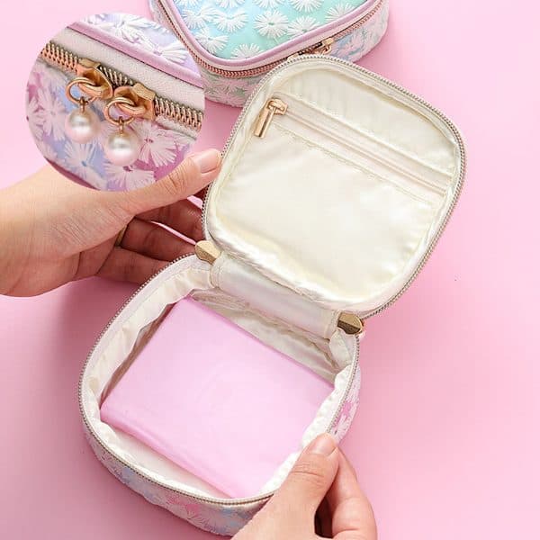 Sanitetsbindpose Sanitetsveske Organizer Holder Broderi