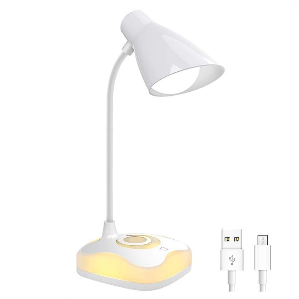 Øyebeskyttelse Skrivebordslampe Usb Touch-bryter Nattbordslampe Soverom Nattbord Lade Mood Lamp