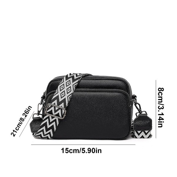 Crossbody-väska i läder för kvinnor, liten axelväska med dragkedja - green