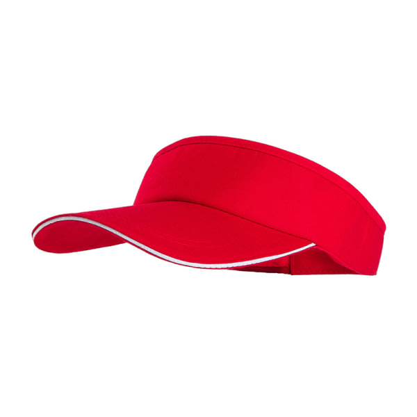 Visir hatter Cap Baseball Cap Justerbar Hestehale Tennis Hat Golf Running Cap - Red