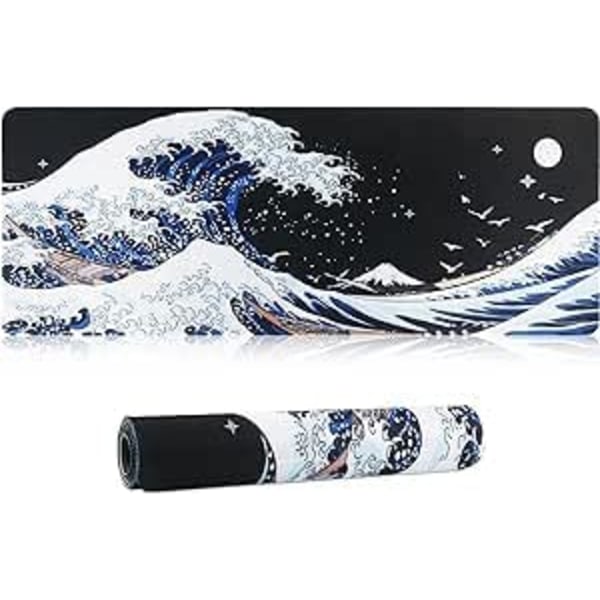 Extra Stort Gaming Musmatta Dator Tangentbord Skrivbordsmatta Mjuk Slät Yta & Halkfri Gummibas XXL Mjuk Tyg Musmatta 800x300x3mm