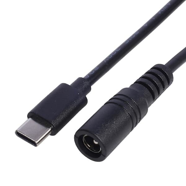 Type-C til DC Strømkabel 5V DC 5.5 x 2.1mm Hun til USB C Stik Opladerkabel