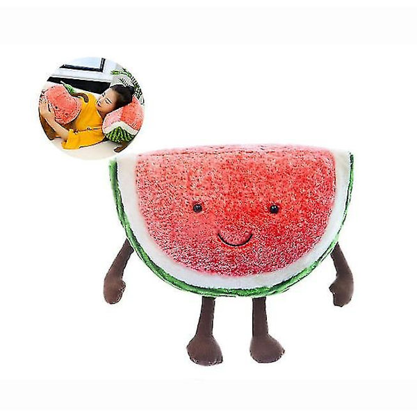 Vattenmelon Plysch Fylld Plysch Mjuk Leksak Armstöd Kudde Mjuk Söt Vattenmelon Kudde