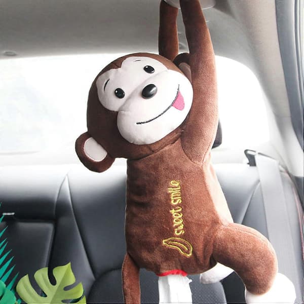 Tissueholder til bil, Monkey Butt Tissue Box Dispenser, Papirhåndklæde Opbevaringscontainer Coffee