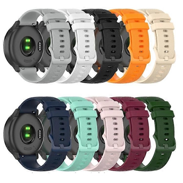 För Garmin Venu 2 Plus Smalt Rutmönstrat Silikon Armbandsur Blue