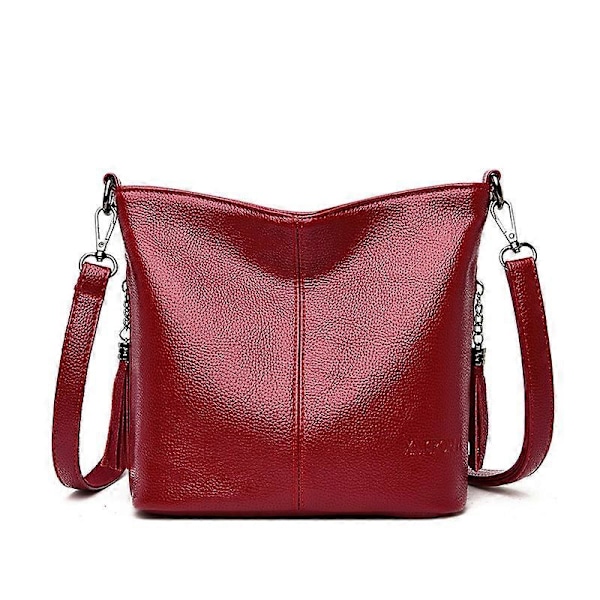 NYA Enfärgade PU Läder Axelväskor Mode Kvinnor Messenger Väska Dam Lyx Handväskor Crossbody Väskor För Kvinnor Sac a Main red