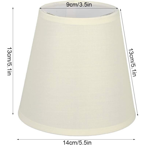 Væglampe Skærme Klips På, Sæt af 6 Lampskærme til Lysestager Krystal Lysekrone, Lille Klips På Konisk Lysekrone Lampskærm Klokke 5,5x5,1x3,5 tommer