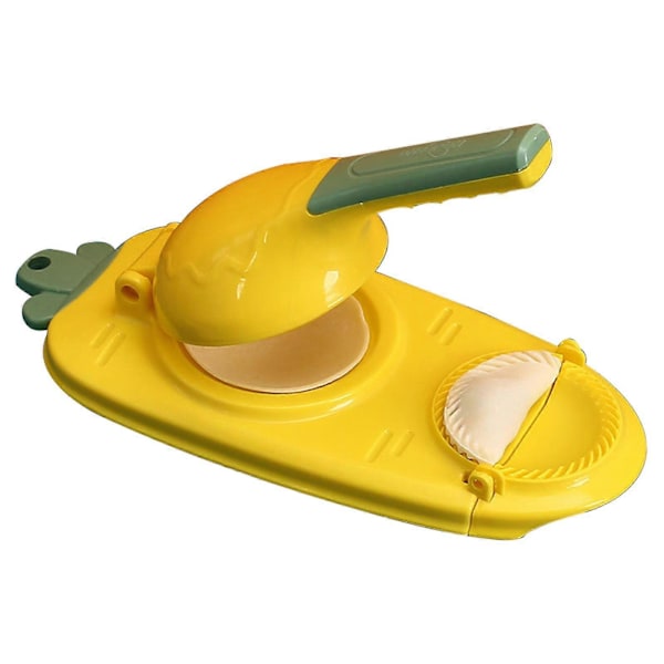 Dumpling Læder Maskine Dumpling Form, 2 I 1 Fest Pp Sikker Hjem Holdbar Køkken Bage Dej Presseværktøj yellow