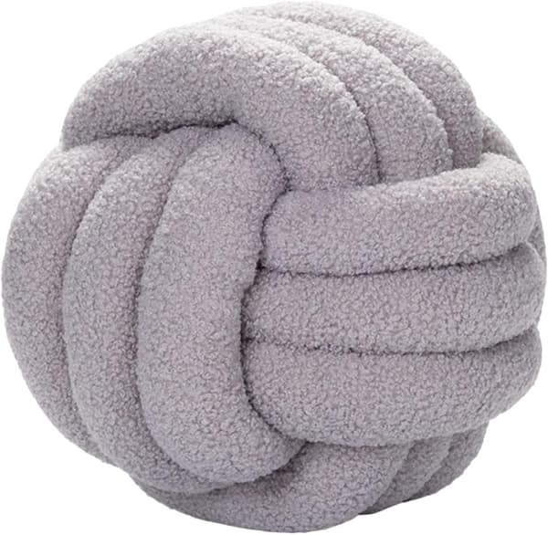 Knot Ball Pude, Lysegrå