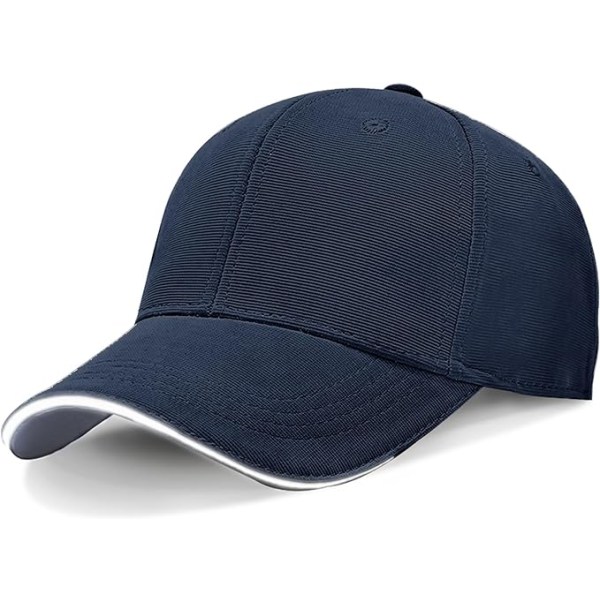 Baseballcapser for menn - Vanlig reflekterende baseballhatt for menn Justerbare Casual Peak Caps med for unisex sport