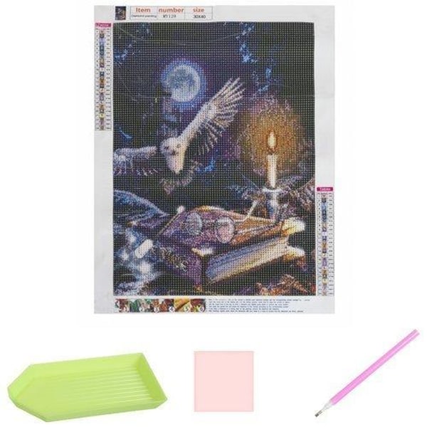 Diamantmålning 40x30 cm Trollkarl Harry Potter Diamantmålning flerfärgad